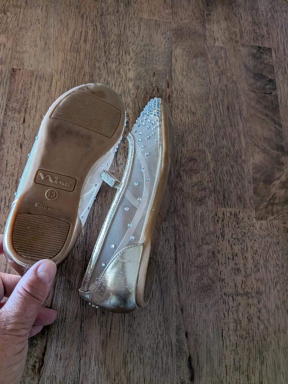Unisa Kids Ivory Pearl Embellished Mary Jane Flats